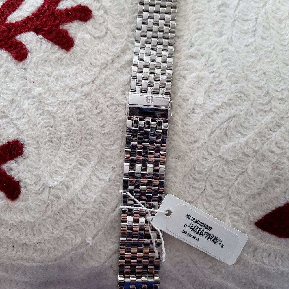 New Michele 18m 7 link stainless steel band